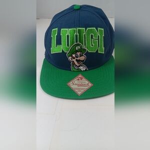 Vintage Luigi Super Mario Snapback Hat